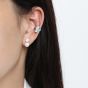 Elegant Round Shell Pearls Irregular 925 Sterling Silver Stud Earrings