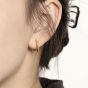 Simple Round Circles Geometry 925 Sterling Silver Hoop Earrings