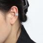 Fashion Irregular Border Round CZ Wide 925 Sterling Silver Non-Pierced Earring(Single)