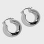 Simple Geometry Circles Modern 925 Sterling Silver Hoop Earrings