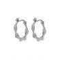 Hot Twisted Mobius Circles 925 Sterling Silver Hoop Earrings