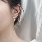 Sweet Bow-knot Moissanite CZ 925 Sterling Silver Stud Earrings