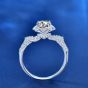 Modern Moissanite CZ Wedding Bouquet 925 Sterling Silver Ring