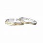 Anniversary Golden Wave Irregular 925 Sterling Silver Adjustable Promise Couple Ring