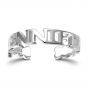 Fashion Men's Letters 925 Sterling Silver Adjustable Ring
