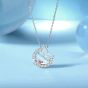 New Blue CZ Mermaid Tail 925 Sterling Silver Necklace