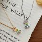 Gift Colorful Rainbow Rabbit Bunny Shell Pearl 925 Sterling Silver Necklace
