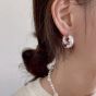 New Irregular Wave 925 Sterling Silver Huggie Hoop Earrings