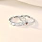 Holiday Little Prince CZ Rose Flower 925 Sterling Silver Adjustable Promise Ring