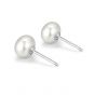Simple Round Created Opal New 925 Sterling Silver Stud Earrings