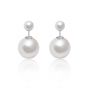 Office Mother and Child Shell Pearls 925 Sterling Silver Stud Earrings