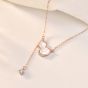 New Mother of Shell Gourd CZ 925 Sterling Silver Necklace