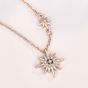 Sweet CZ Sun Shines Star 925 Sterling Silver Necklace
