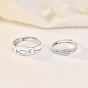 Fashion CZ Candy Pattern 925 Sterling Silver Adjustable Promise Ring