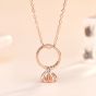 Cute Hollow CZ Goldfish 925 Sterling Silver Necklace
