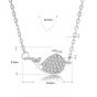 Cute CZ Little Whale Animal 925 Sterling Silver Necklace