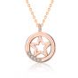 Casual Hollow Star CZ 925 Sterling Silver Necklace