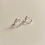 Cute Mini Hollow Love Heart 925 Sterling Silver Hoop Earrings