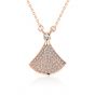 New Girl's Skirt CZ 925 Sterling Silver Necklace