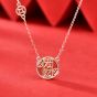 Модное красное агатовое китайское ожерелье Fa Cai Coin из стерлингового серебра 925 пробы