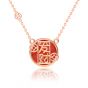 Модное красное агатовое китайское ожерелье Fa Cai Coin из стерлингового серебра 925 пробы