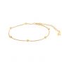 Simple Gold Mini Beads 925 Sterling Silver Anklet