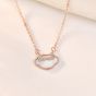 Fashion Mother of Shell Lucky Cloud CZ 925 Sterling Silver Necklace