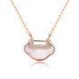 Fashion Mother of Shell Lucky Cloud CZ 925 Sterling Silver Necklace
