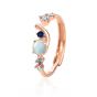 Fashion Colorful CZ Stars 925 Sterling Silver Adjustable Ring