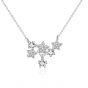 Girl CZ Romantic Stars Shining 925 Sterling Silver Necklace