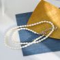Women Natural Pearl Water drop 925 Sterling Silver Necklace