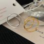 Minimalist Prime Circle 925 Sterling Silver Adjustable Ring