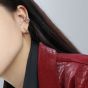 Fashion Irregular Lines Cross Winding 925 Sterling Silver Non-Pierced Earring(Single)