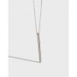 Simple Geometry Square Bar 925 Sterling Silver Necklace