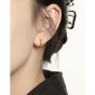 Casual Simple Geometry Circle 925 Sterling Silver Huggie Hoop Earrings