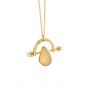 Women Waterdrop Natural Agate Shell Pearl 925 Sterling Silver Necklace