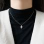 Casual Geometry Round Cross 925 Sterling Silver Necklace