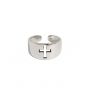Vintage Cross Wide Tail 925 Sterling Silver Adjustable Ring