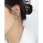 Asymmetry Geometry Natural Agate Circles 925 Sterling Silver Stud Earrings
