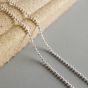 Girl Beads Chain Double Layers 925 Sterling Silver Anklet