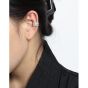 Geometry Irregular Round CZ 925 Sterling Silver Non-Pierced Earring(Single)