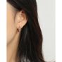 Geometry Irregular C Shape Office 925 Sterling Silver Stud Earrings