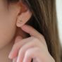Simple Hollow Button Simple 925 Sterling Silver Stud Earrings