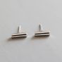 Geometry Small Cylinders 925 Sterling Silver Stud Earrings