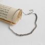 Vintage Beads Curb Chain 925 Sterling Silver Anklet