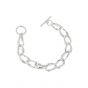 Office OT Twisted Rombo Chain 925 Sterling Silver Bracelet
