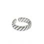 Vintage Twill Twisted 925 Sterling Silver Adjustable Ring