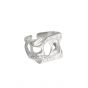 Minimalist Geometry Hollow 925 Sterling Silver Adjustable Ring