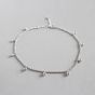 Fashion Dangle Beads Chain 925 Sterling Silver Anklet