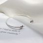 Vintage Two Knot 925 Sterling Silver Open Bangle